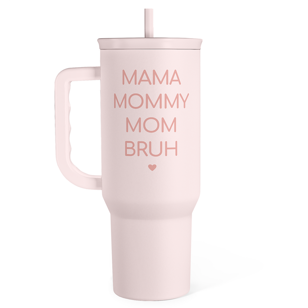Pink Funny Mom Mama Bruh Slidemate | Slider Tumbler with Handle 40oz