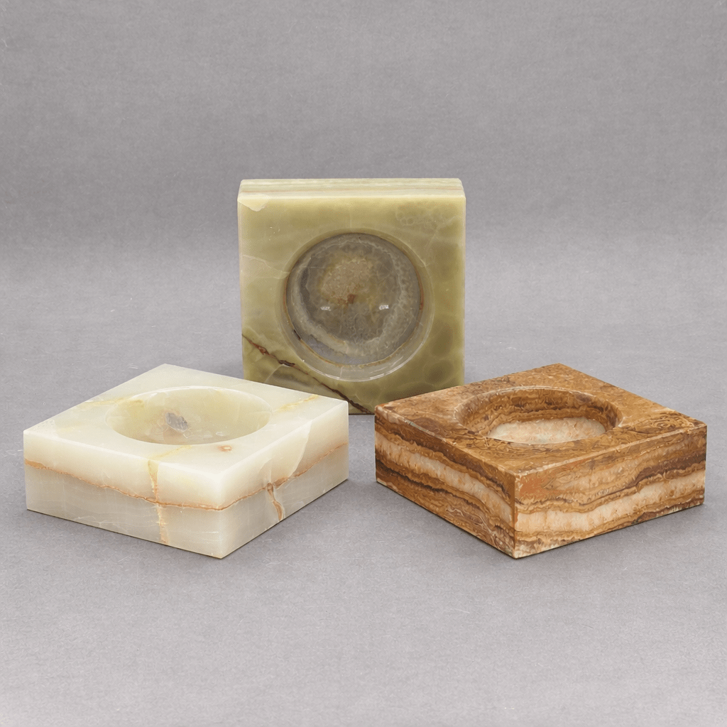 Onyx Square Bowl (6 inches) Gemstone Home Decor