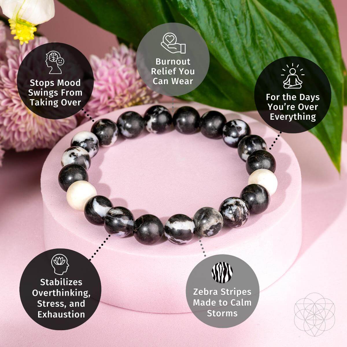 Zebra Jasper Bracelet | Permission to Pause