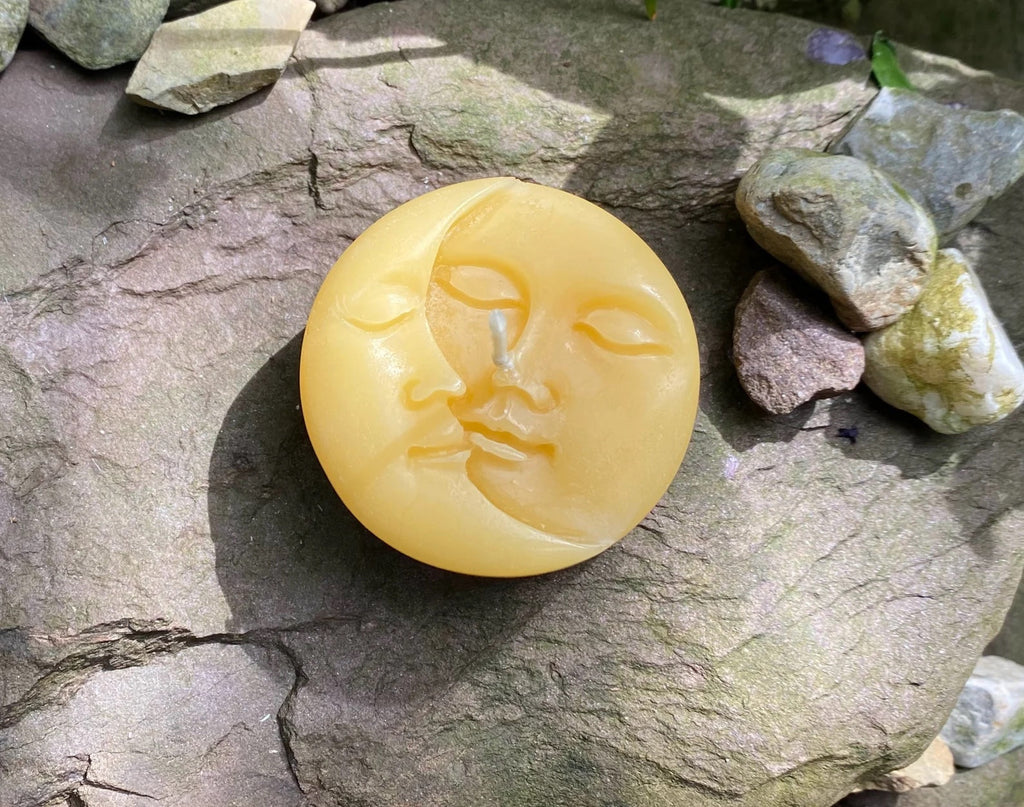 Sun + Moon Beeswax Candle