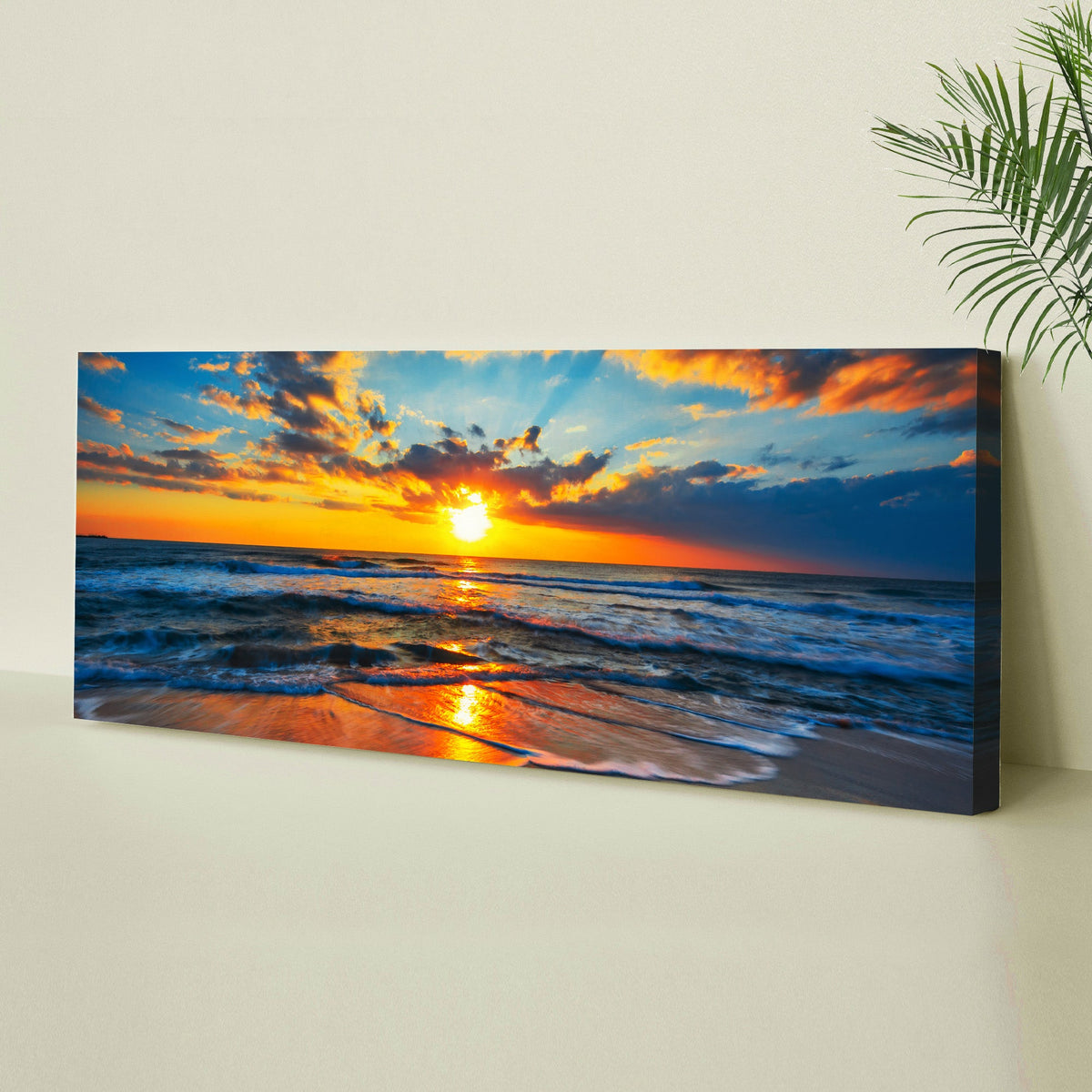 Sunrise On Atlantic Ocean Canvas Wall Art II | Coastal Seascape Print
