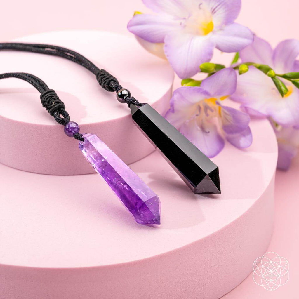 Black Obsidian Pendant Necklace | Protection Talisman