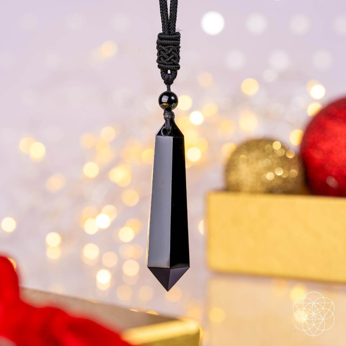 Black Obsidian Pendant Necklace | Protection Talisman
