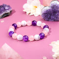 Trinity Crystal Bracelet | Amethyst, Selenite & Rose Quartz