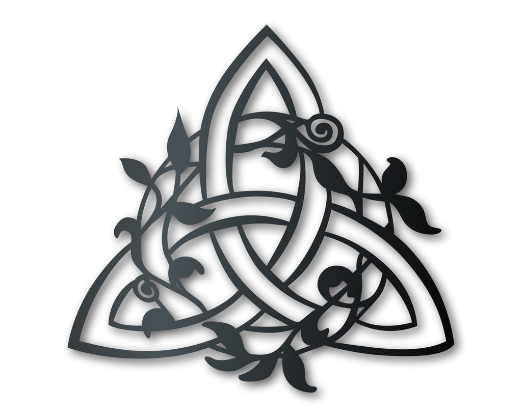 Metal Triquetra Wall Art - Metal Celtic Sign - 14 Color Options