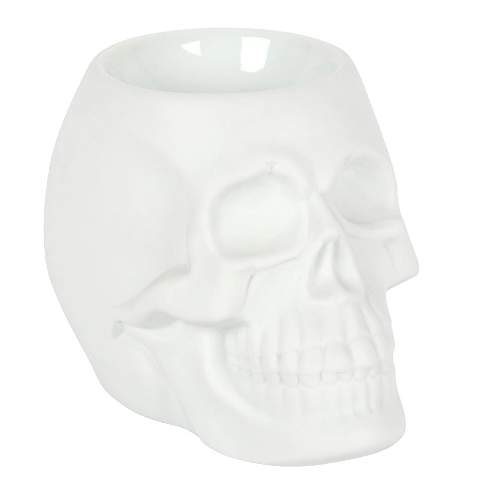 White Skull Oil Burner and Wax Warmer